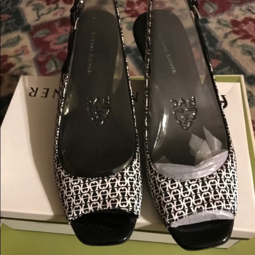 Etienne Aigner wedge open toe shoes.  Size 9M